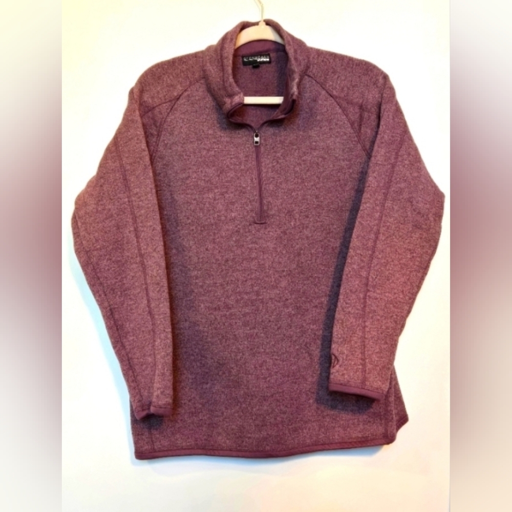 SunIce StormPack Mauve 3/4 Zip Up Sweater with Standing Collar size XL